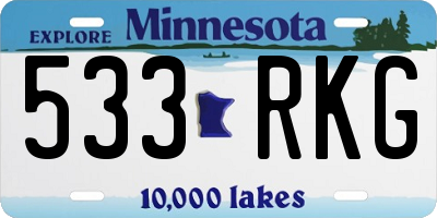 MN license plate 533RKG