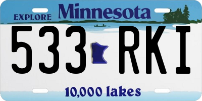 MN license plate 533RKI