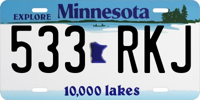 MN license plate 533RKJ