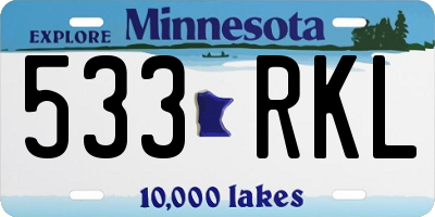 MN license plate 533RKL
