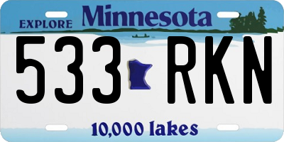 MN license plate 533RKN