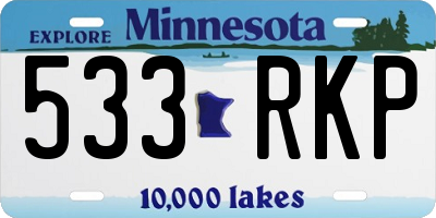MN license plate 533RKP
