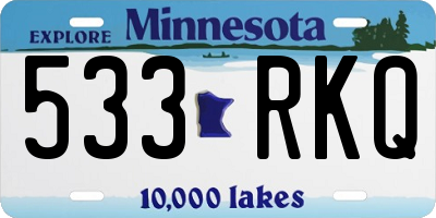 MN license plate 533RKQ