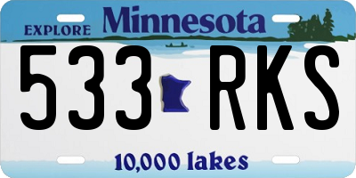 MN license plate 533RKS