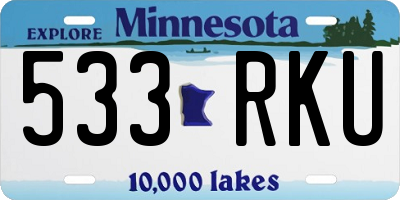 MN license plate 533RKU