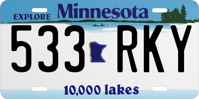 MN license plate 533RKY