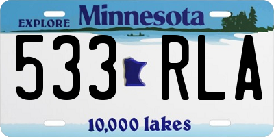MN license plate 533RLA