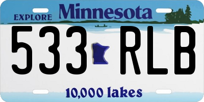 MN license plate 533RLB