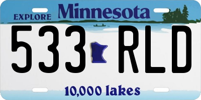 MN license plate 533RLD