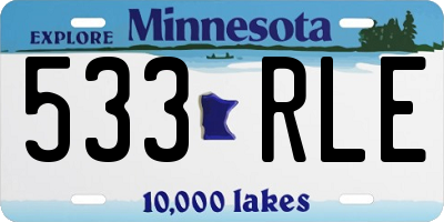 MN license plate 533RLE