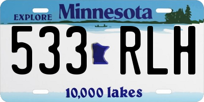 MN license plate 533RLH