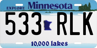 MN license plate 533RLK