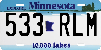 MN license plate 533RLM