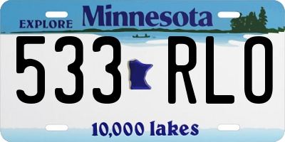 MN license plate 533RLO