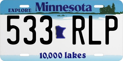 MN license plate 533RLP