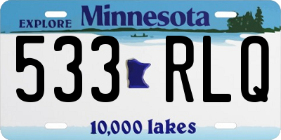 MN license plate 533RLQ