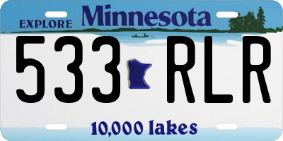MN license plate 533RLR