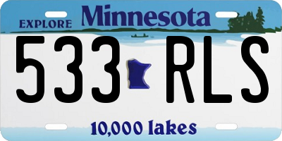 MN license plate 533RLS