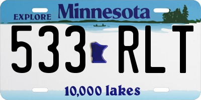 MN license plate 533RLT