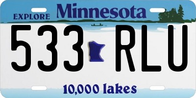 MN license plate 533RLU