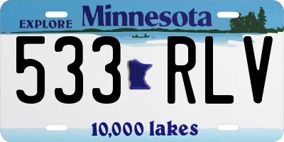 MN license plate 533RLV