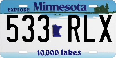 MN license plate 533RLX