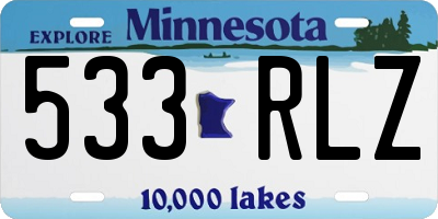 MN license plate 533RLZ