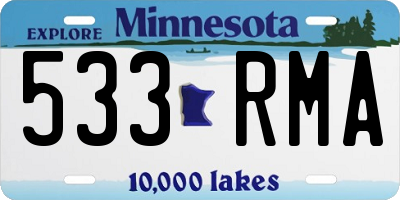 MN license plate 533RMA