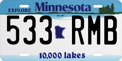 MN license plate 533RMB