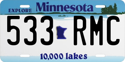 MN license plate 533RMC