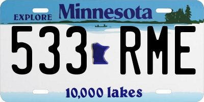 MN license plate 533RME
