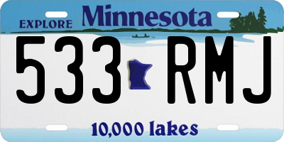 MN license plate 533RMJ