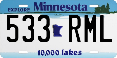 MN license plate 533RML