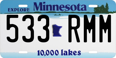 MN license plate 533RMM