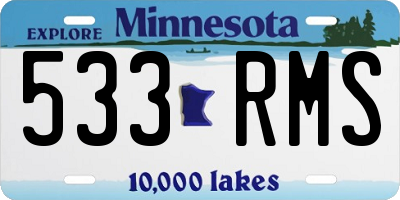 MN license plate 533RMS
