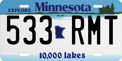 MN license plate 533RMT