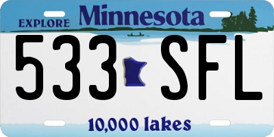 MN license plate 533SFL
