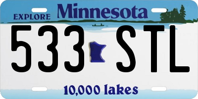 MN license plate 533STL