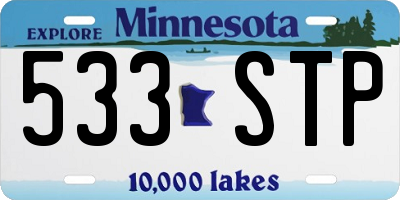MN license plate 533STP
