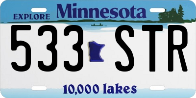 MN license plate 533STR