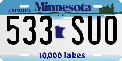 MN license plate 533SUO