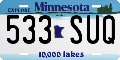 MN license plate 533SUQ