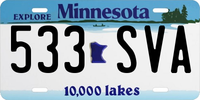 MN license plate 533SVA