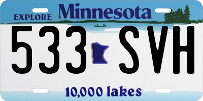 MN license plate 533SVH