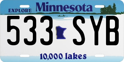 MN license plate 533SYB
