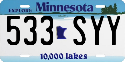 MN license plate 533SYY