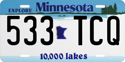 MN license plate 533TCQ