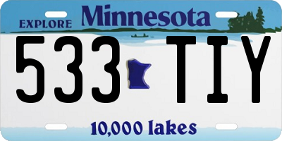 MN license plate 533TIY
