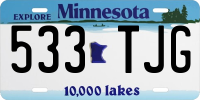 MN license plate 533TJG