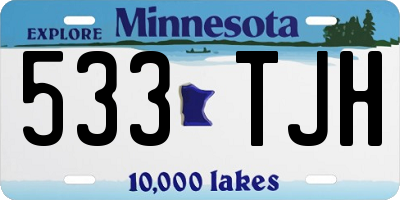 MN license plate 533TJH